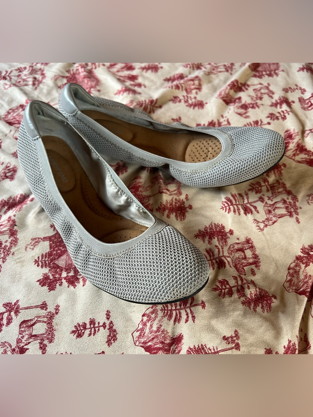 Lands End Women’s Grey Mesh Ballet Flats